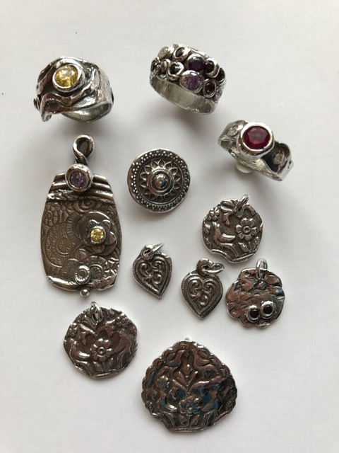 Completed pieces.