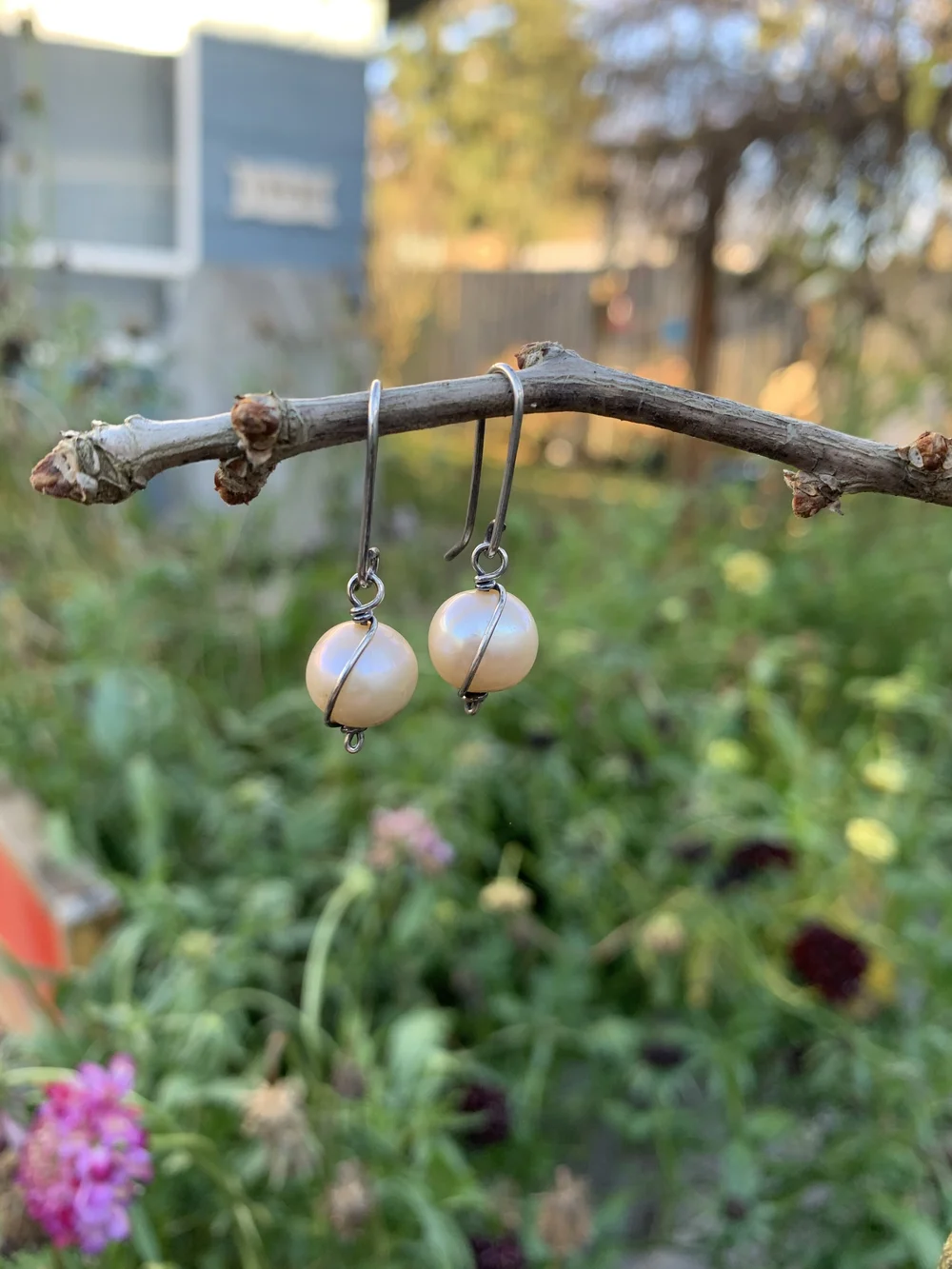 Cream Fresh Water Pearl Earrings — Jill Griffin Jewelry