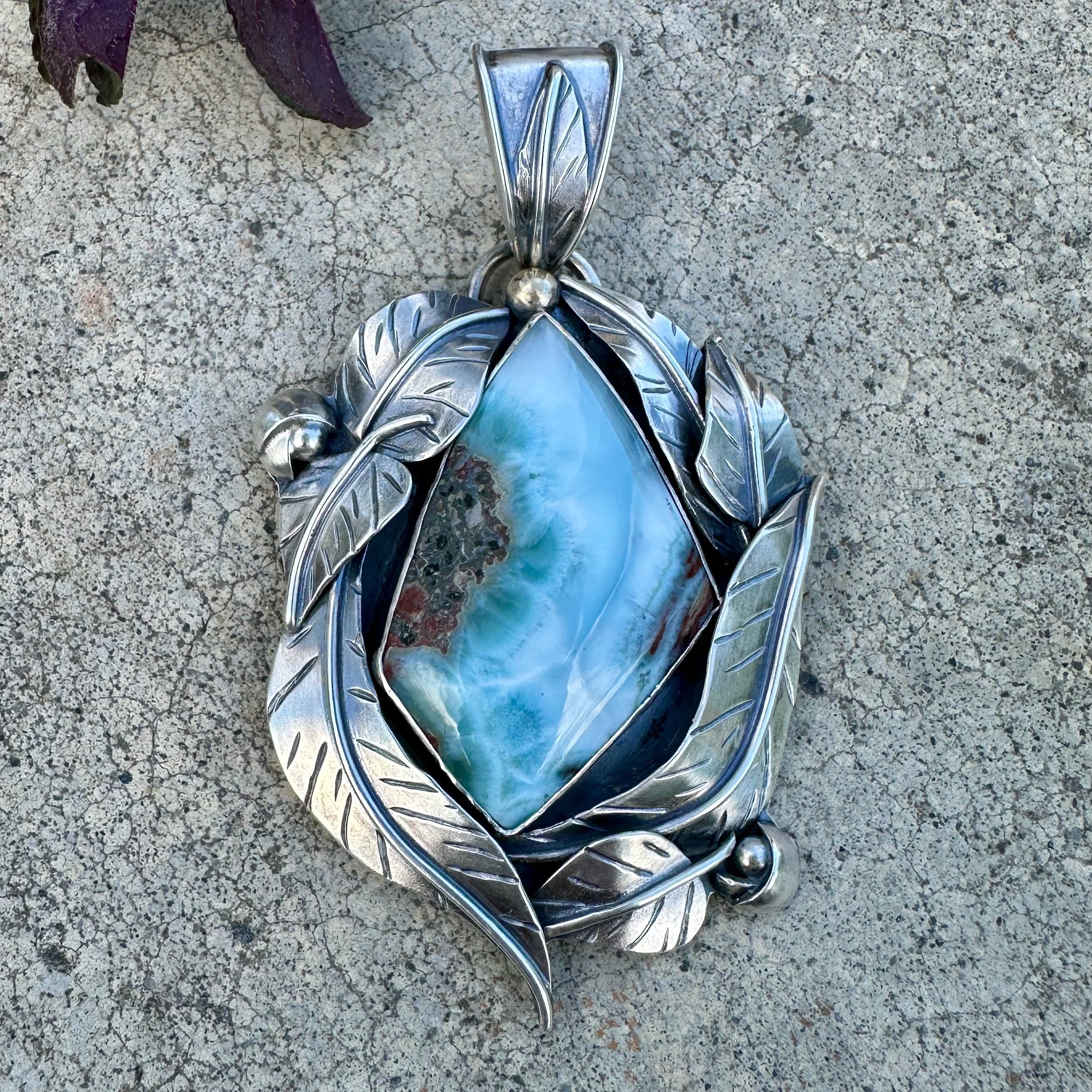 Larimar Pendant in Sterling Silver