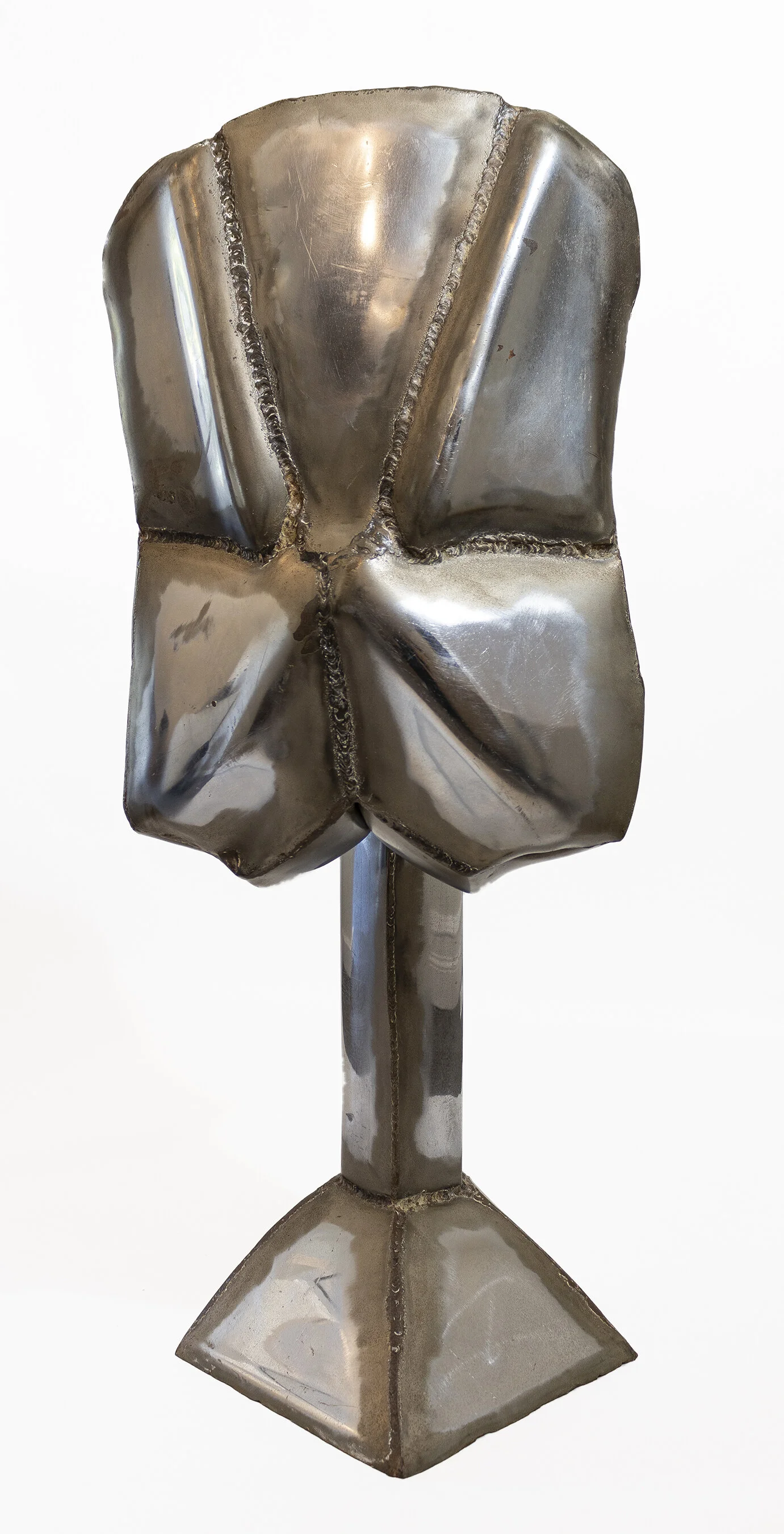 Untitled, 1972; welded steel, 40 x 16 x 16 inches, signed and dated, ’72 on bottom.