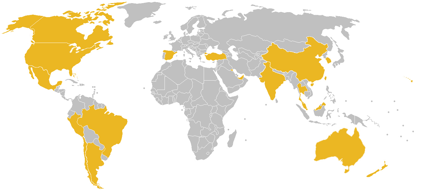 COUNTRIES WHERE WE HAVE WORKED