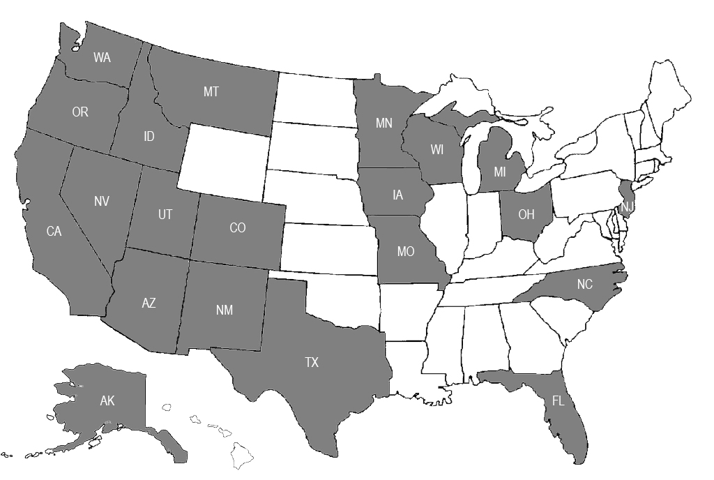 STATES WHERE WE ARE LICENSED