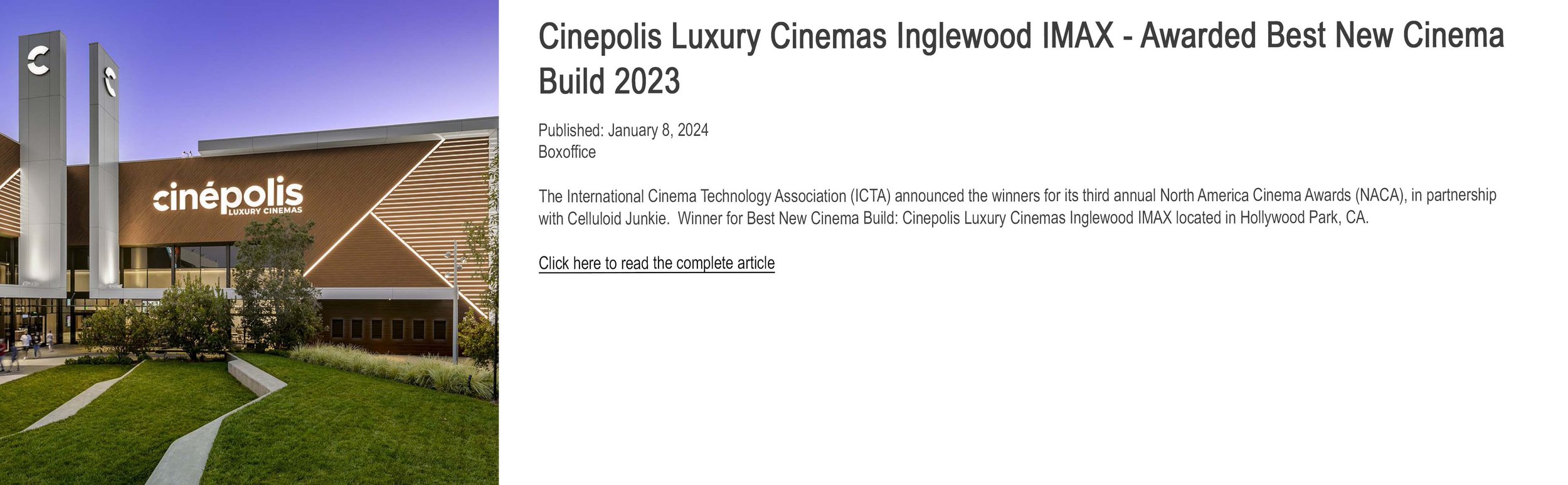 Cinepolis Luxury Cinemas Inglewood IMAX