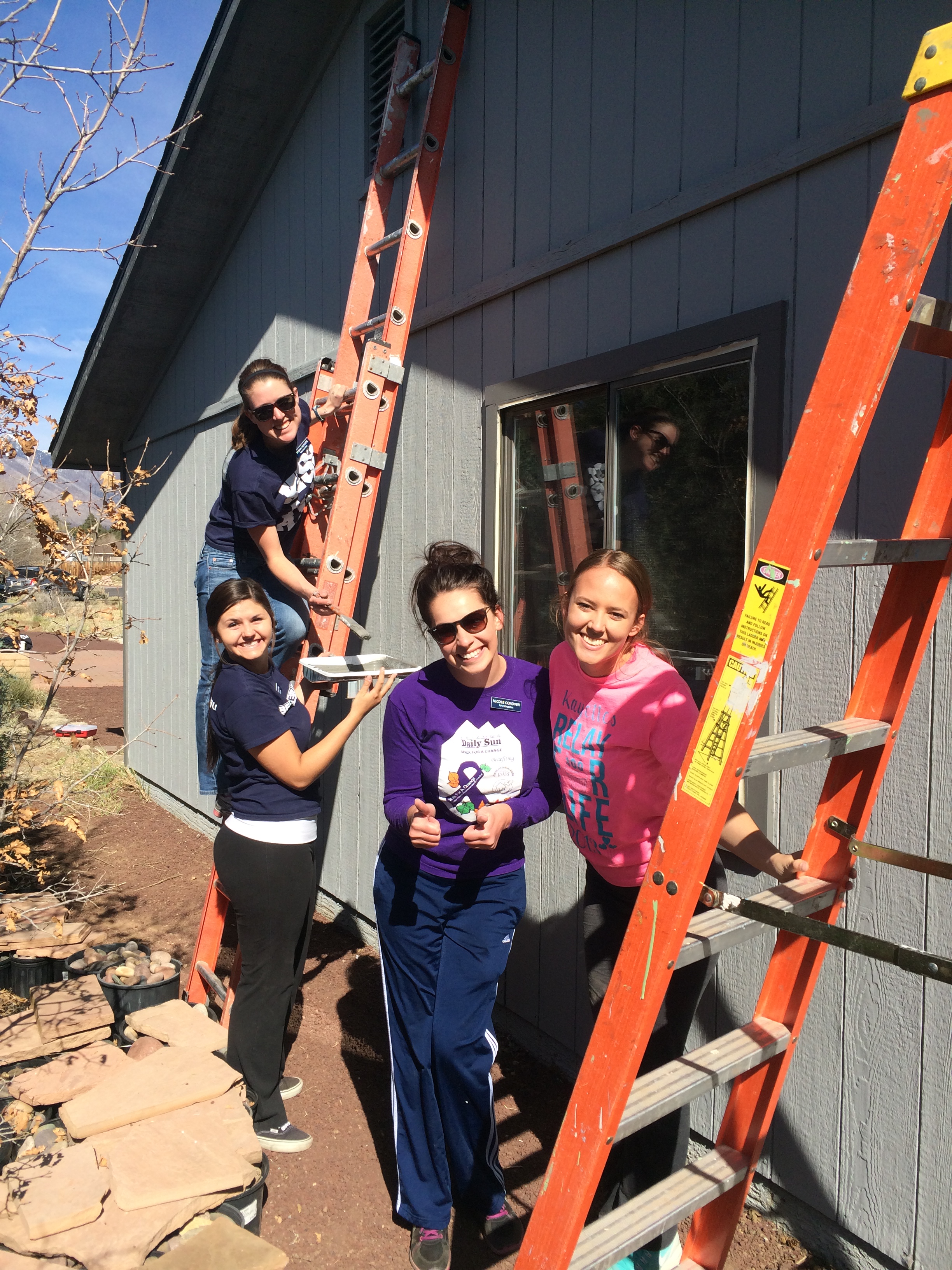 It was great to work with WL Gore, Flagstaff Leadership Program, the Blue Key Honor Society, and these NAU Kayettes at our last painting site!