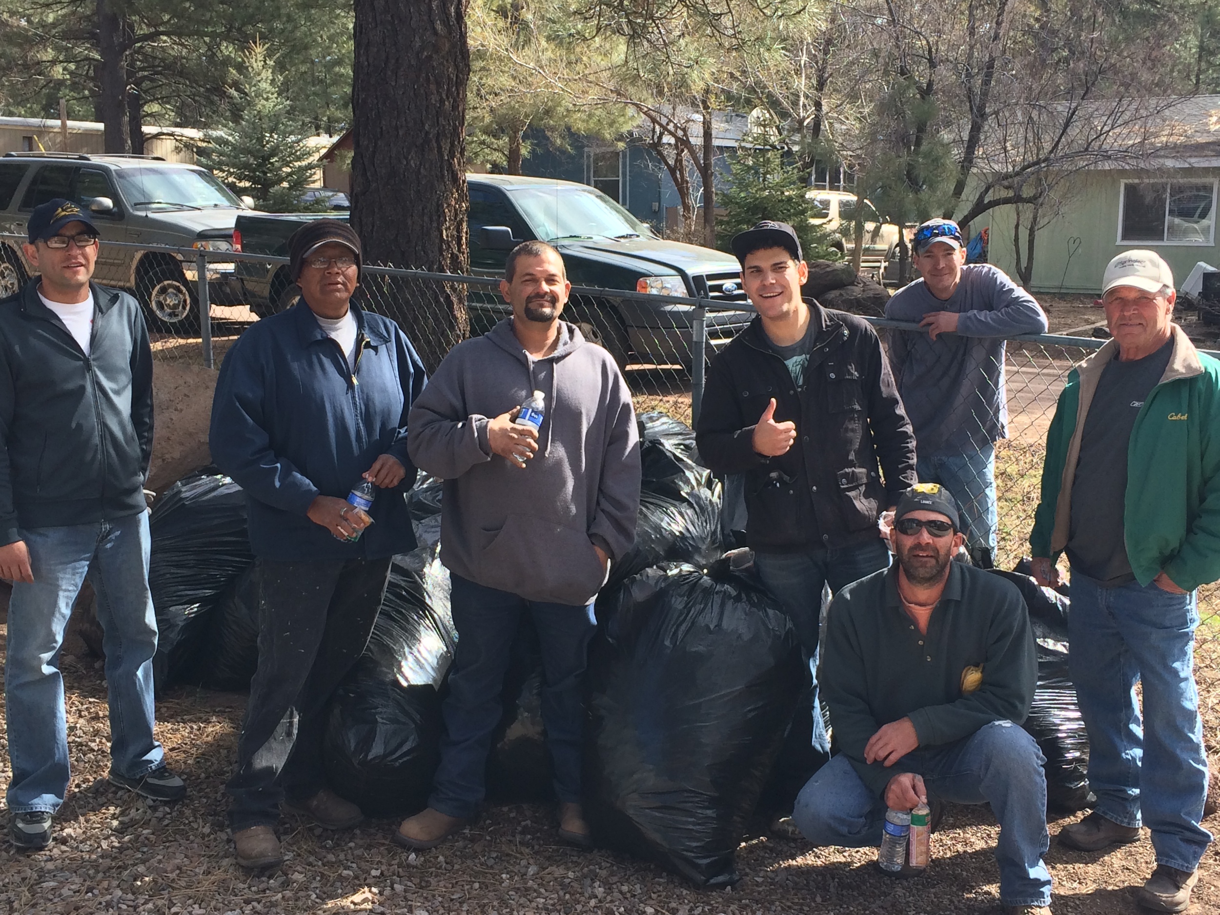 Our last crew worked on three sites before lunch time! It was great!