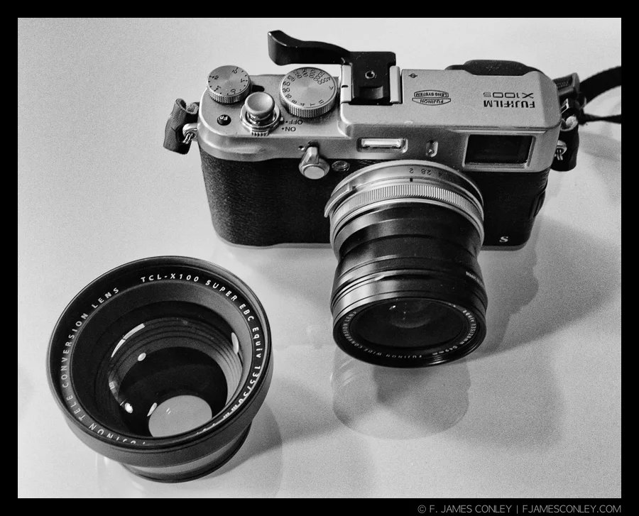 The WCL on the X100s. The TCL on hand. I opted for black, but they make them in silver, too.