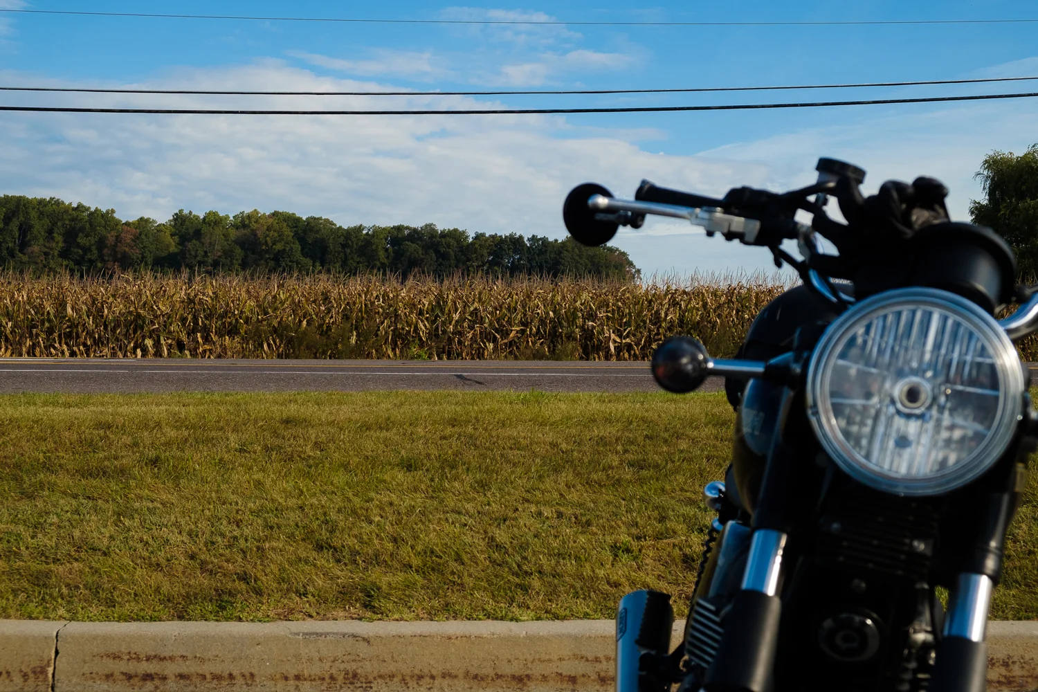 Corn along US Route 30.