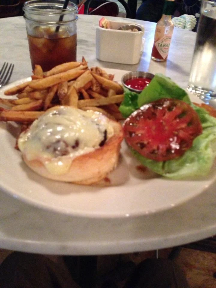 Lone Star Burger - before biting into - Down House Houston - YUM!