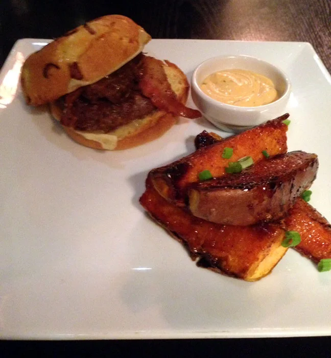 Plonk! goes the burger!