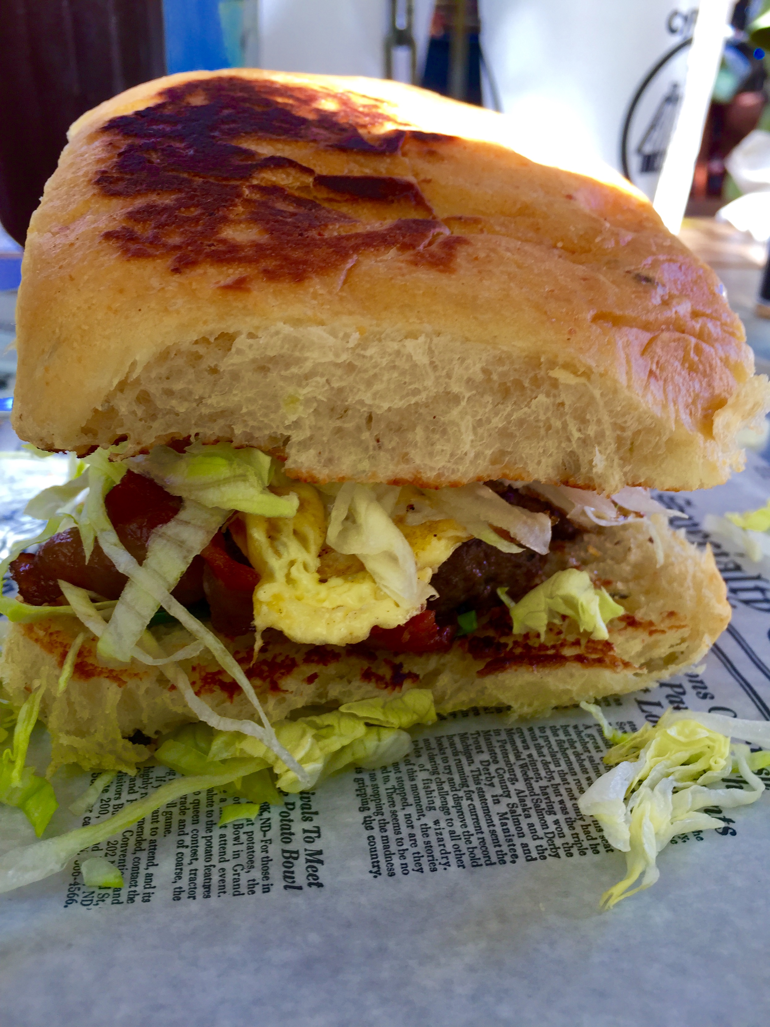 The M-Burger / 5 Napkins Combo from The Shack in Cypress, TX