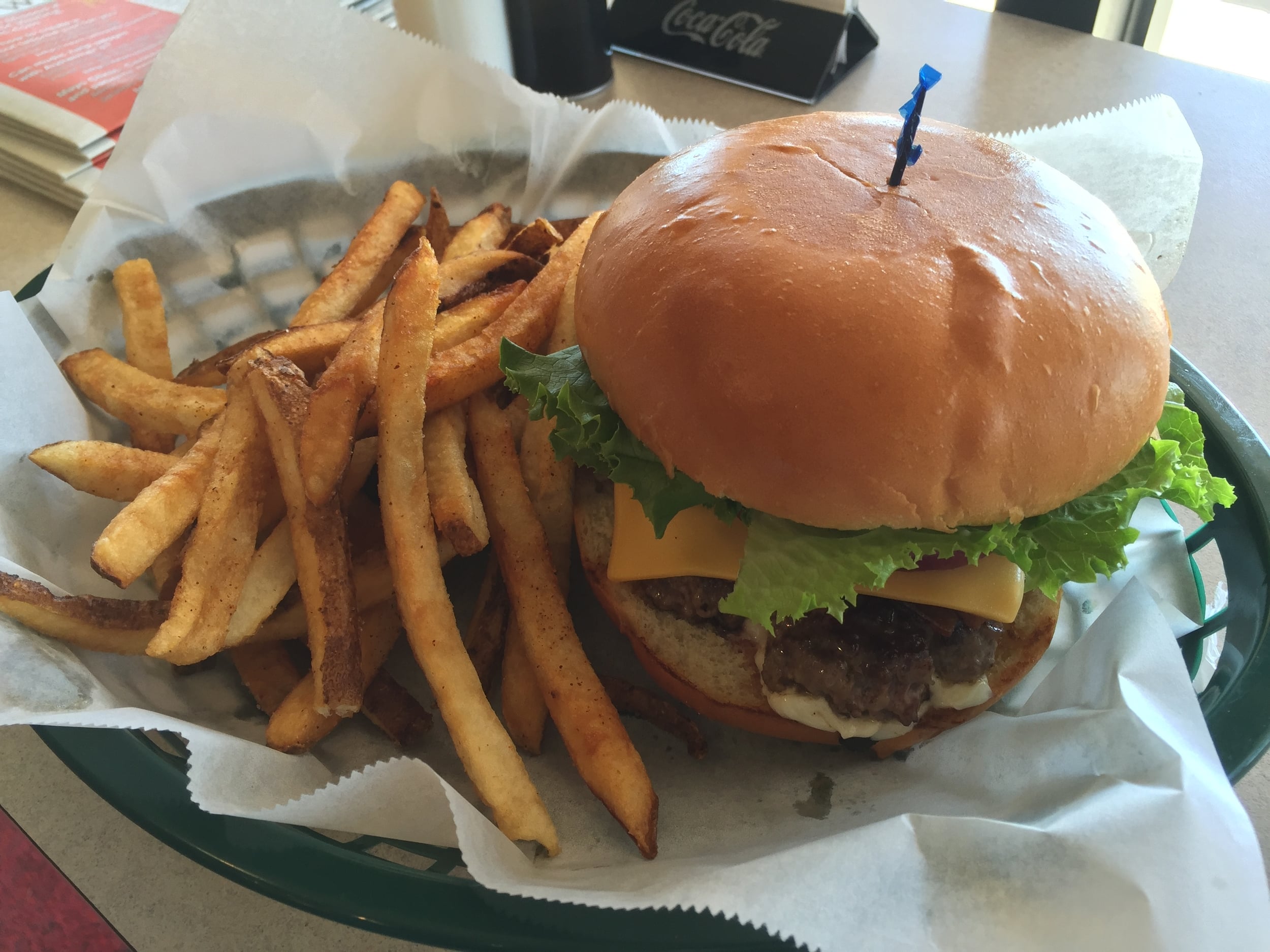 The burger is worth the drive at Pena's Dount Heaven & Grille in Pearland