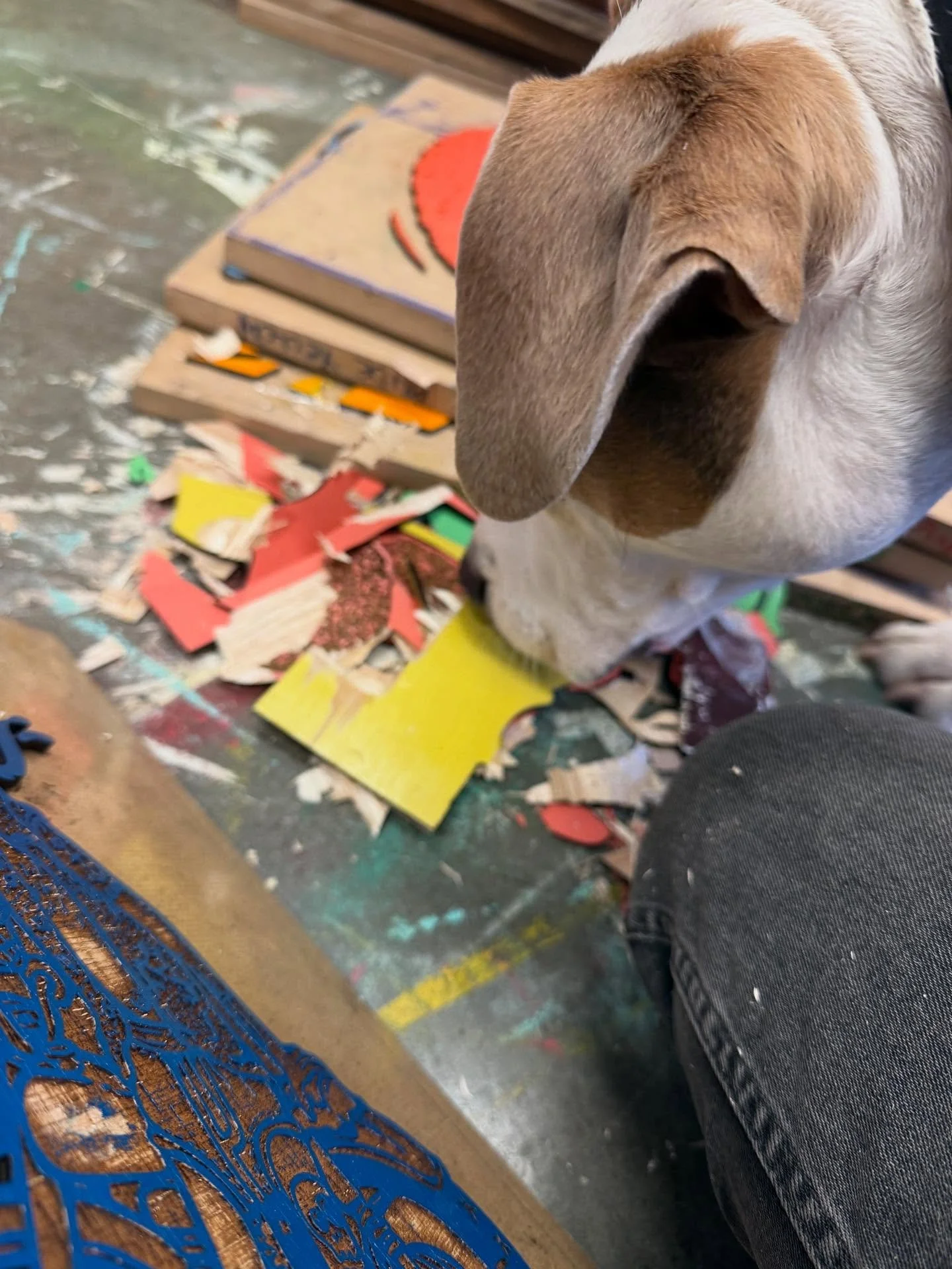 The monthly block chipping had help yesterday from Goooood ol&rsquo; Hank. 

Chipping old blocks sucks but base material is expensive and printing doesn&rsquo;t make you rich. Haha.