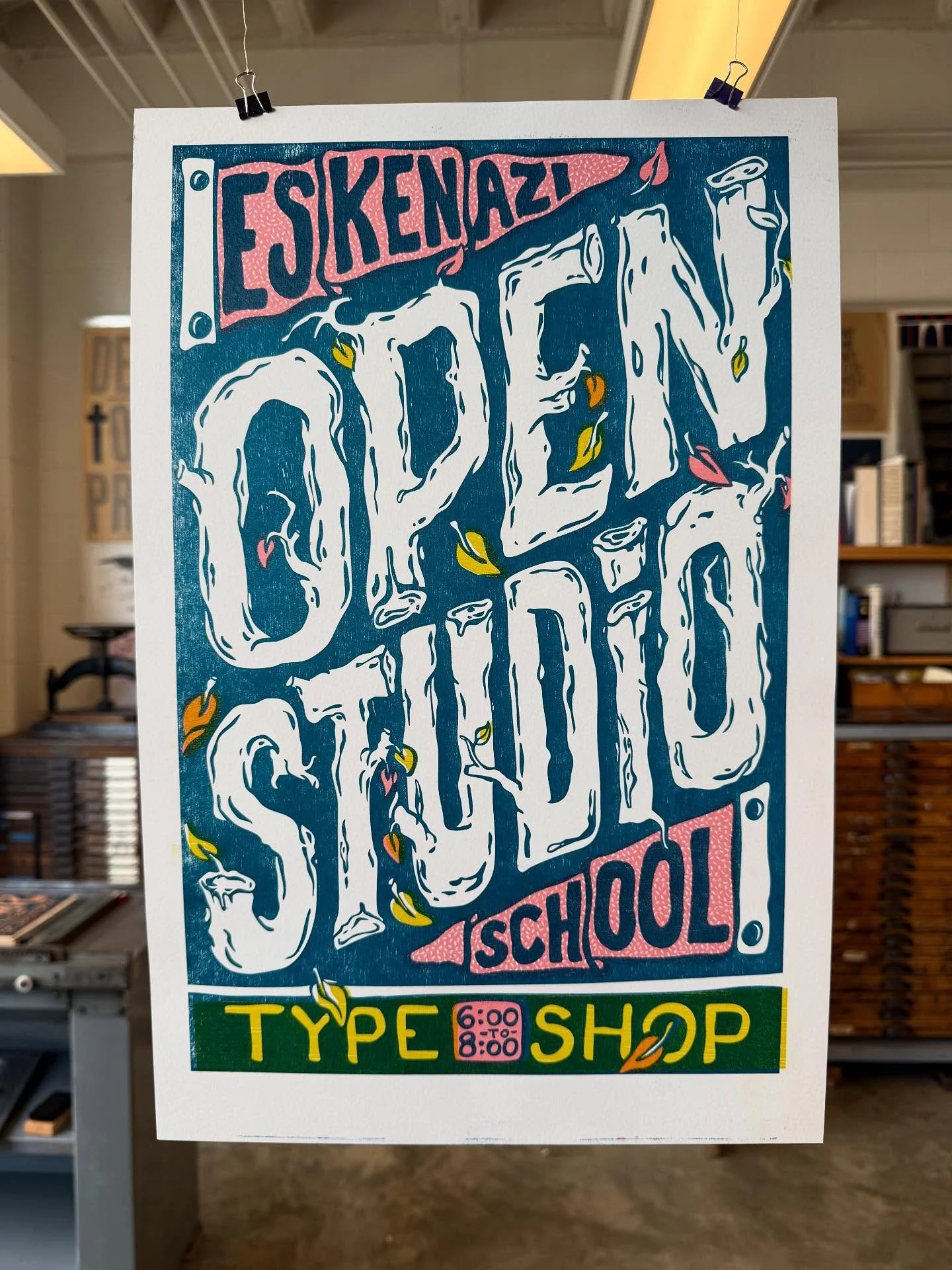 The @iuartanddesign Open Studios 2025 was a treat! 

Had a line out the door at one point and all our student volunteers did such a great job teaching folks to print. I designed the poster this year and I hope everyone who came through the @iuletterp