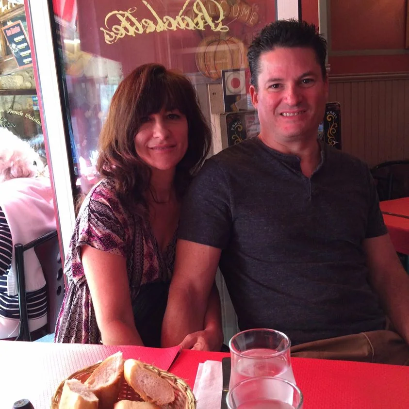 Monique and Lonnie at their favorite cafe in Paris