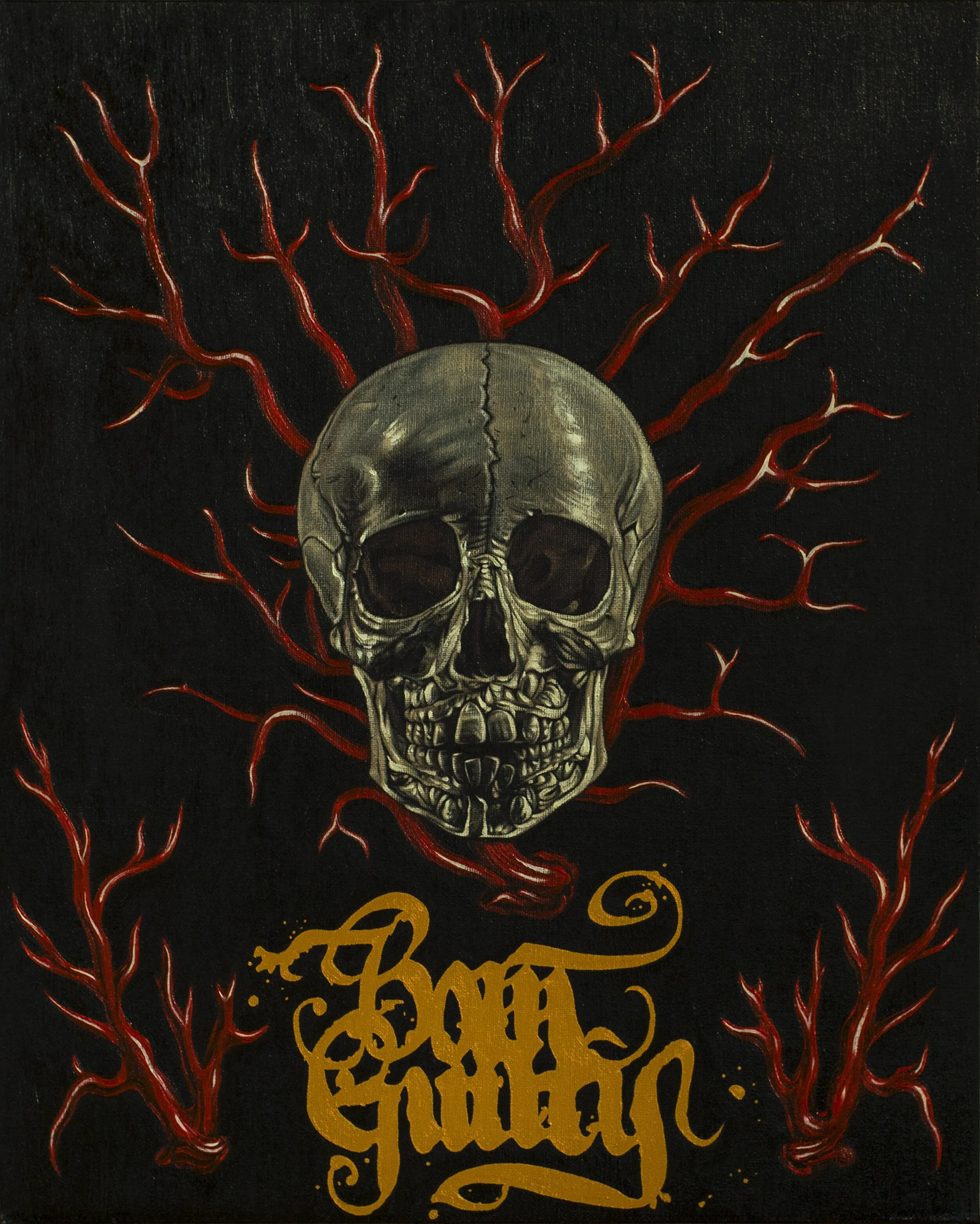 Drew Simpson, “Born Guilty,” Oil on Board, 30x40 cm, 2013