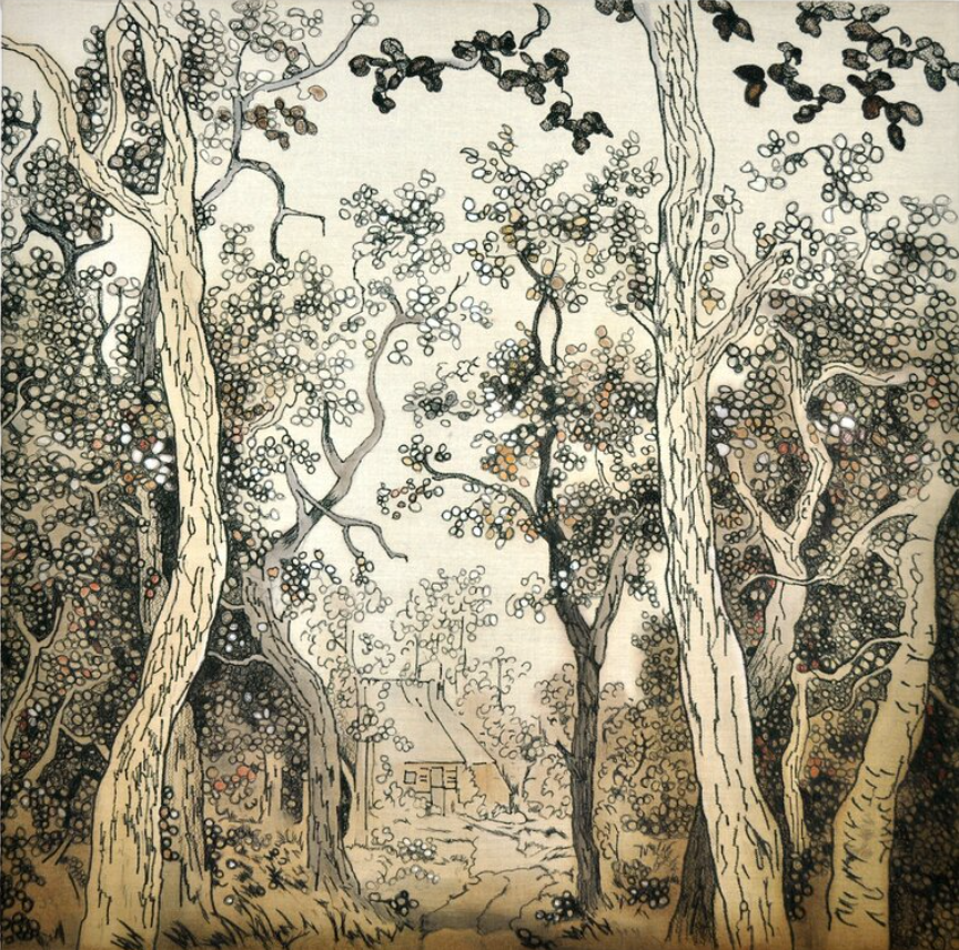 Rowena Dring, "Wooded Landscape (after an etching by Herculer Segers)," 2019