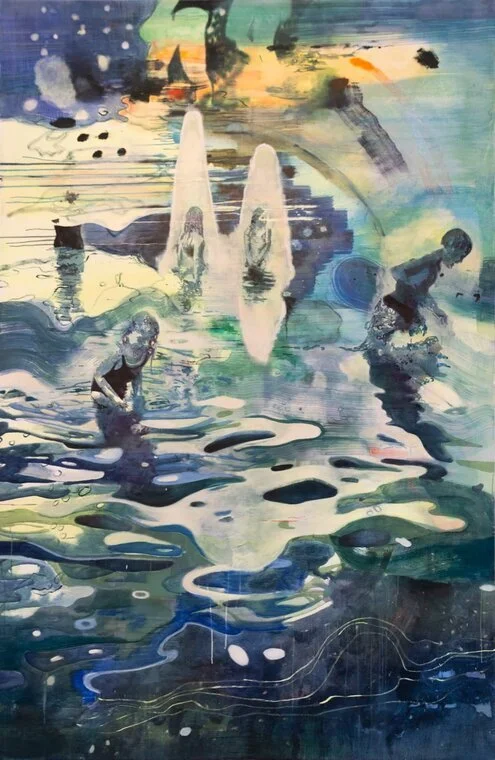 "Die Anderzeit," 2018, 290 x 190 x 5 cm, Eitempera auf Leinwand