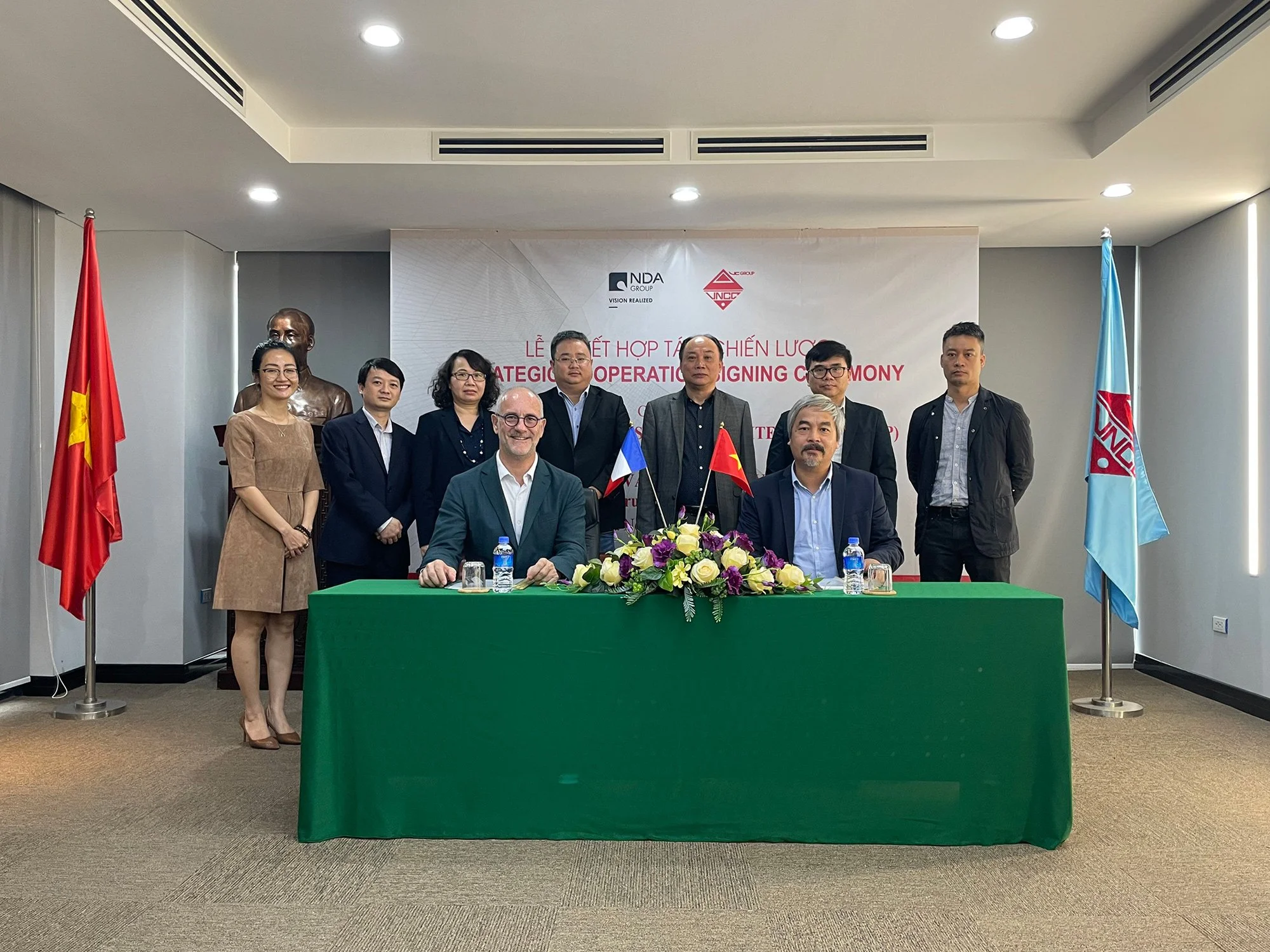 NDA GROUP AND VIETNAM NATIONAL CONSTRUCTION CONSULTANTS CORP  THE SIGNING CEREMONY OF STRATEGIC CORPORATE.