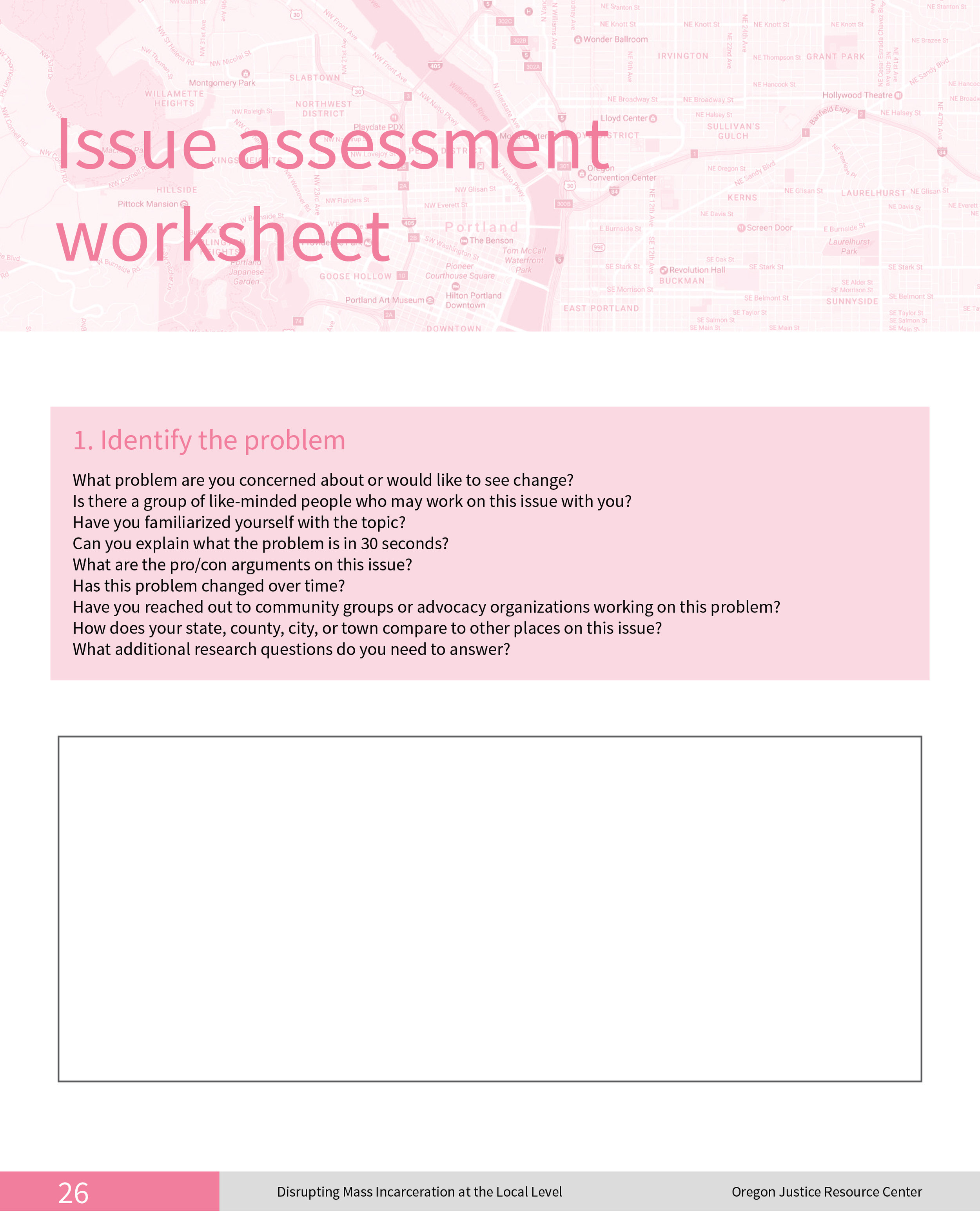 Issue Assessment Worksheet