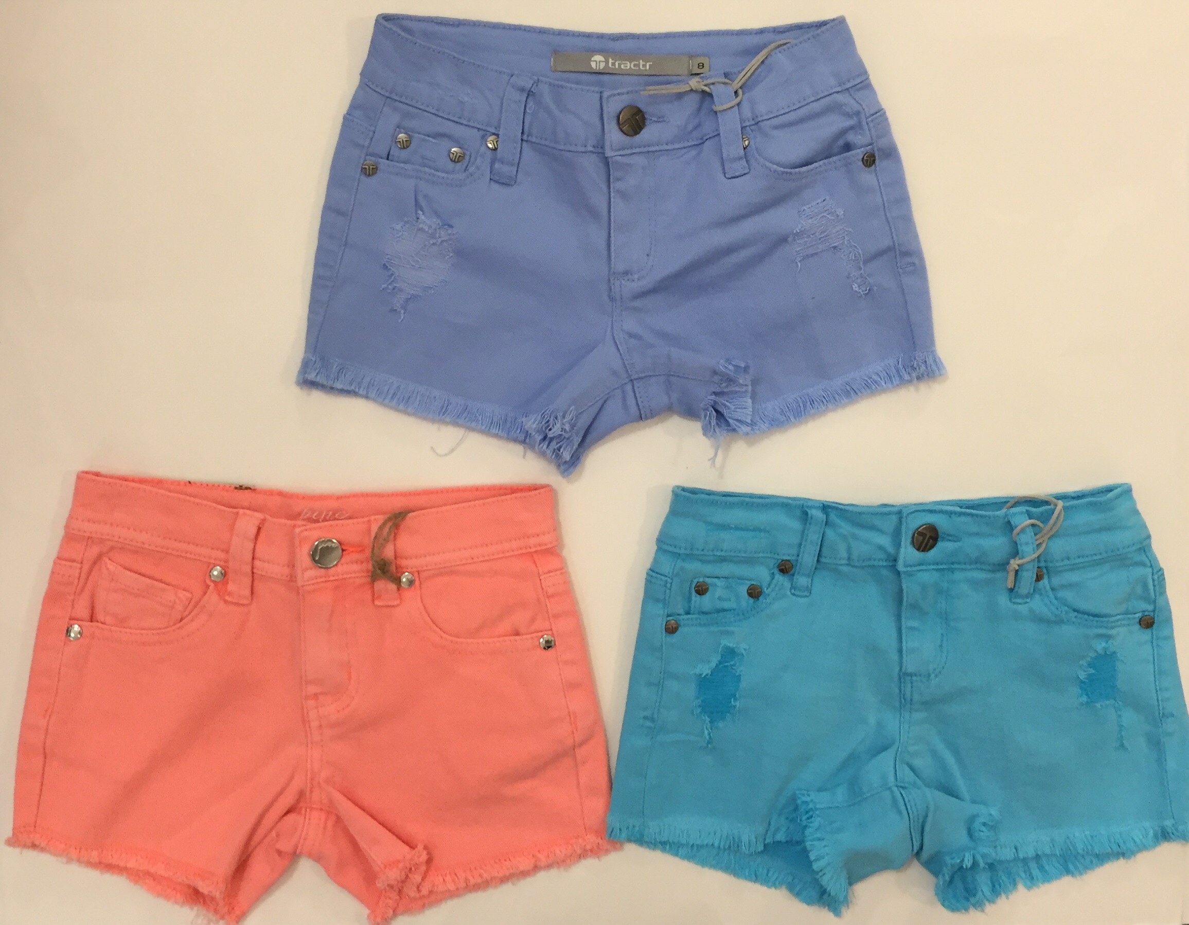 Check out these soft denim shorts available in lots of fun colors!