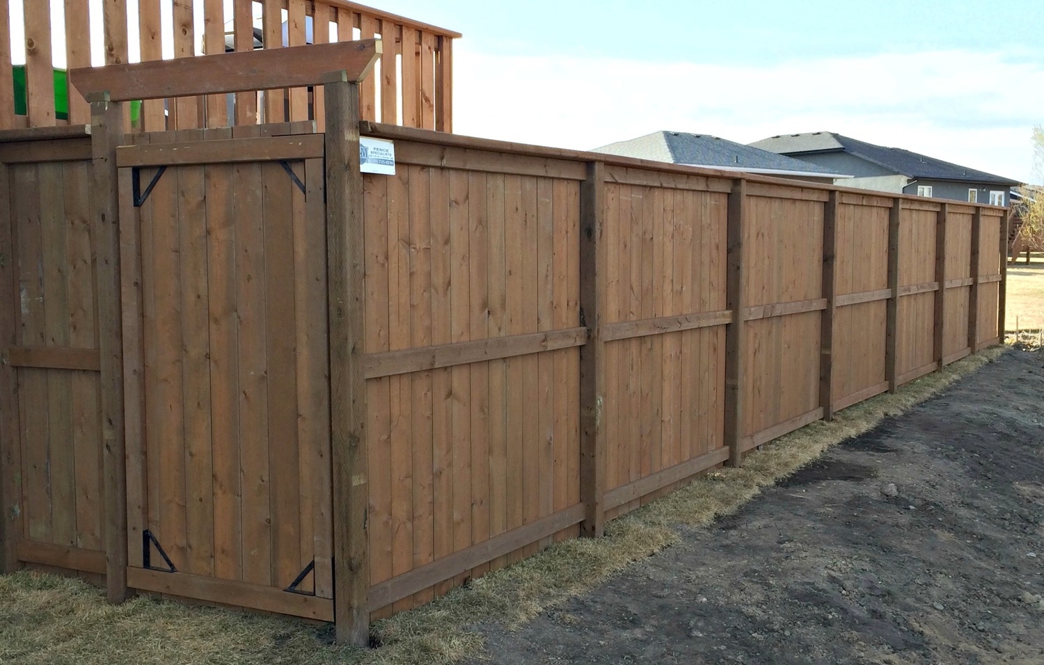 Custom fence and gate, April 2015.