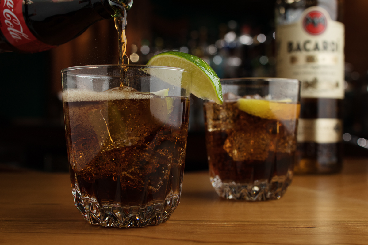 Bacardi rum and coke