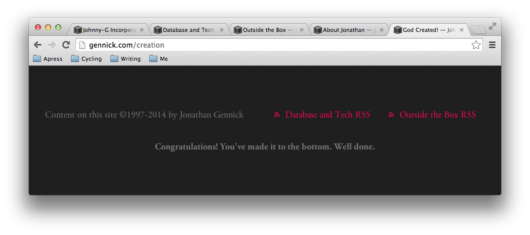 Figure 1. My default footer