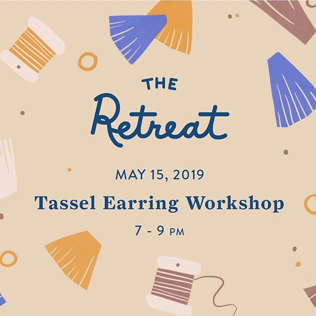 There&rsquo;s still time to get your ticket for our event with @sofiaramsay tomorrow! Come learn how to make all the tassel earrings of your dreams 🧶

@theretreat.nyc #retreattous #retreattowomen #tasselearrings