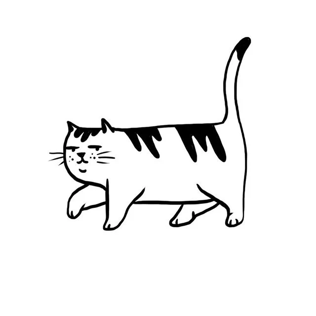 [ husky ] &bull; inspired by my real-live chonk kitty Raja 🐈 〰️ I&rsquo;m very behind already for #inktober  but still having a good time, so I&rsquo;m gonna keep doing me #inktober2019