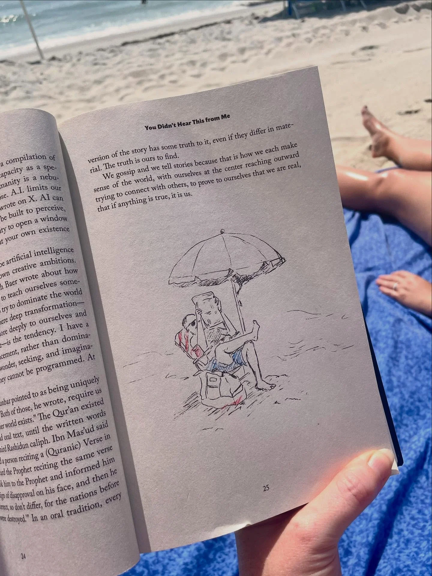 Beach reads π Forgot the beach sketchbook and felt inspired, so this can be a lil mid-read surprise.
