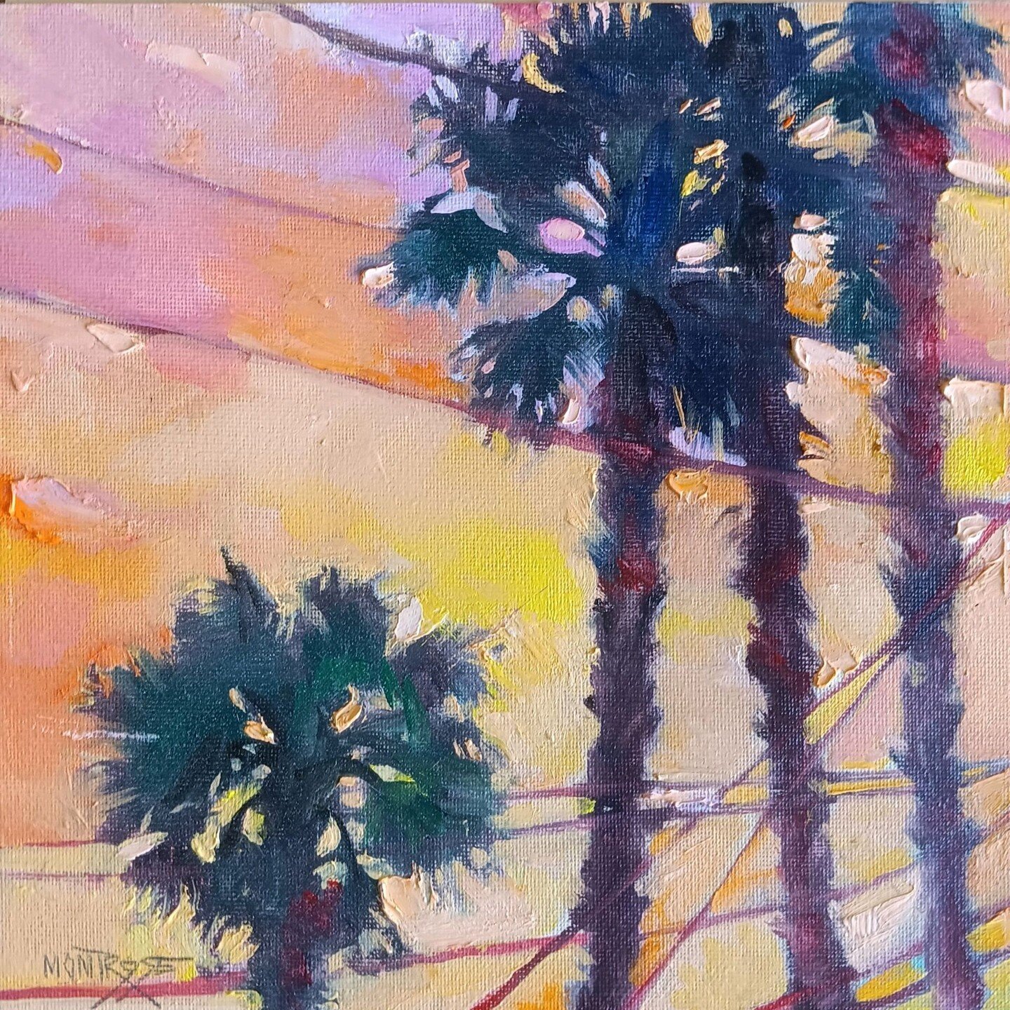 9/100
Had a lot of fun playing around with the sky on this one! Going back to some ideas of mine from a few years ago. 
.
.
@dothe100dayproject 
#the100dayproject2024 #painteveryday #fineartcollecting #artclass #palmtrees #palmtreelove #sandiegoartsc