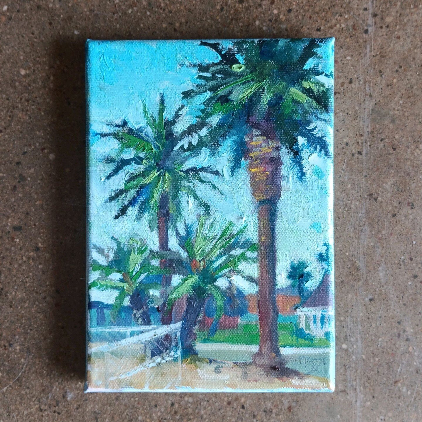 17/100
This little scene is from my neighborhood in El cajon! It's fun to revisit my old reference photos. 
.
.
.
@dothe100dayproject
#oneofakindart #realpainting #Sandiegoartist #painteveryday #palmtree #palmtrees #sandiegoartclass #youngartist #ori