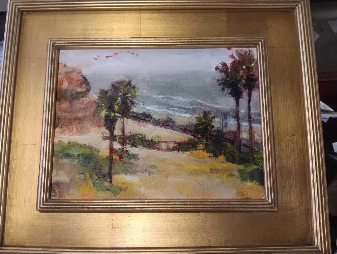 &quot;Coastal Access&quot; was my other painting submission for @san_clemente_art_association  paint san clemente. I painted it from a bench the community installed themselves at an overlook at a tiny park, and I got to chat with locals walking their