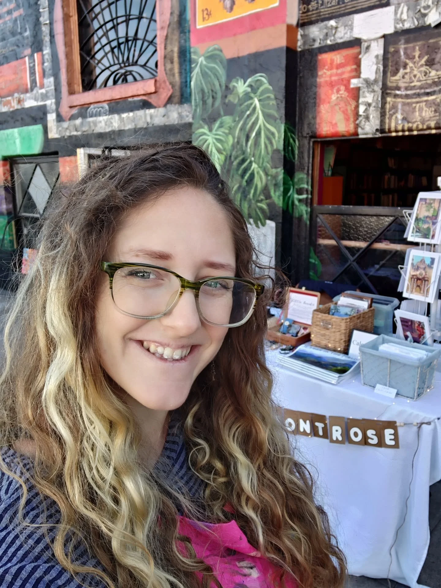 I'm outside @verbatim.books for small business Saturday! I have calendars, prints, originals, and some limited edition jewelry (aka my pregnancy project). Come by if you are in the area! 
.
.
.
#smallbusinesssaturday #sandiegoartscene #sandiegoartist