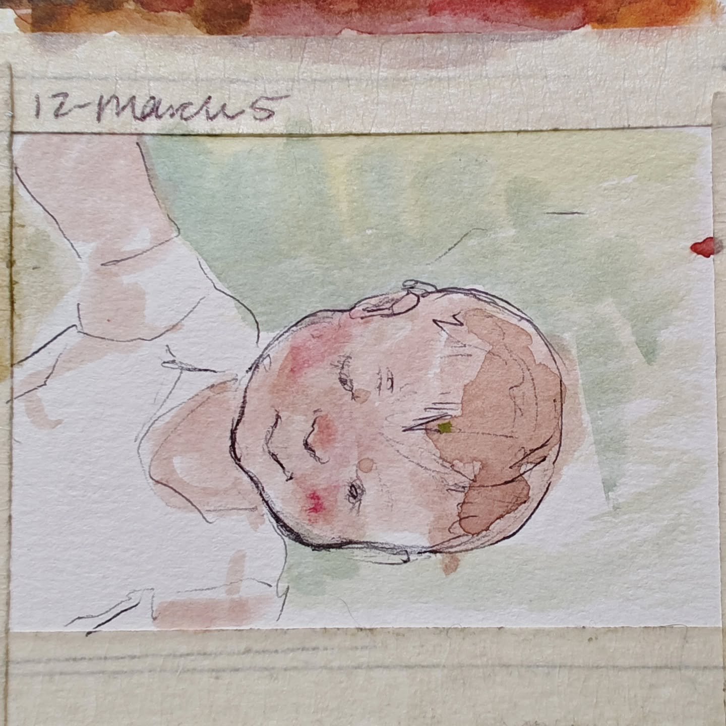 Day 12 of my #100dayproject I am learning water mediums.
@dothe100dayproject 
We're not going to talk about day 11 🫣 not all of them need to be posted, especially when one is learning! 
#babypainting #myson💙 #watercolorpainting🎨🖌️ #aceo