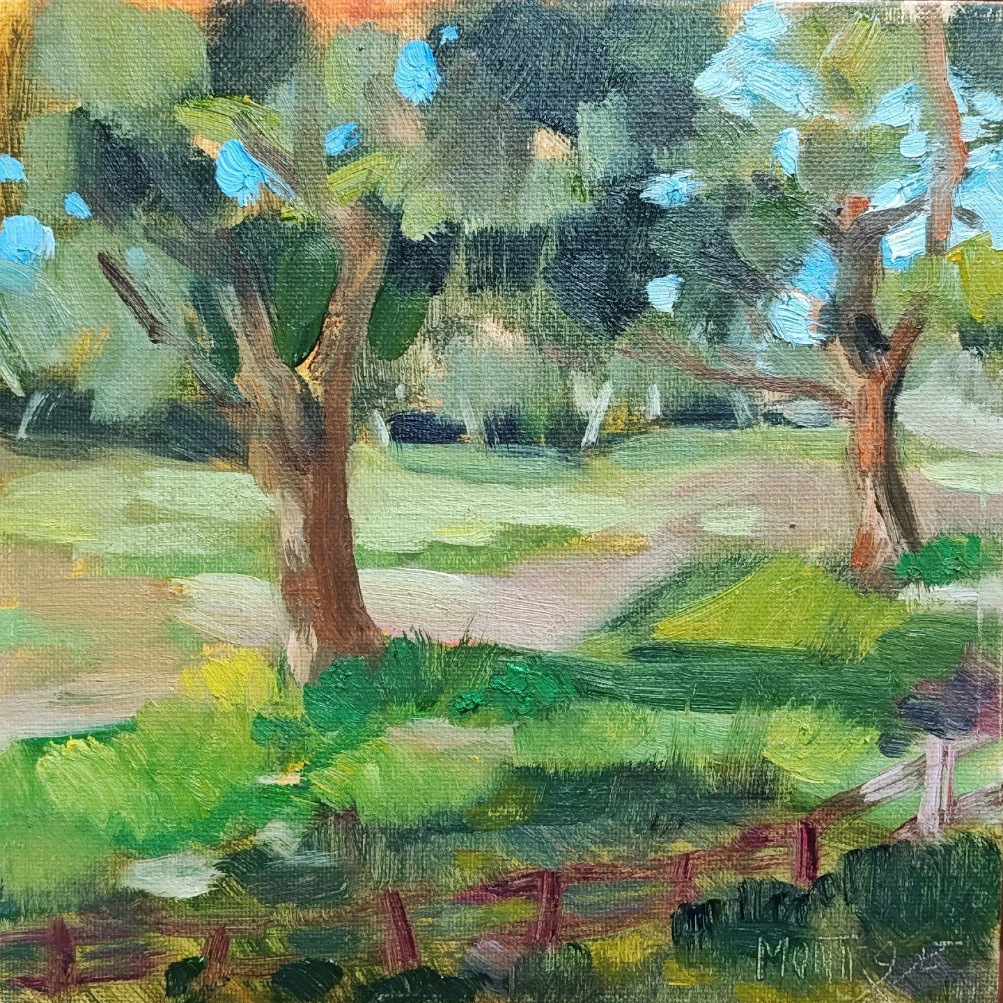 I love exploring San Diego trails! 
.
Fortuitous Turn
Original Oil painting by Michelle Joy Montrose
8x8
Available 
.
#gallerywall #originalart #pleinairpainting #outdoorsy #sandiego