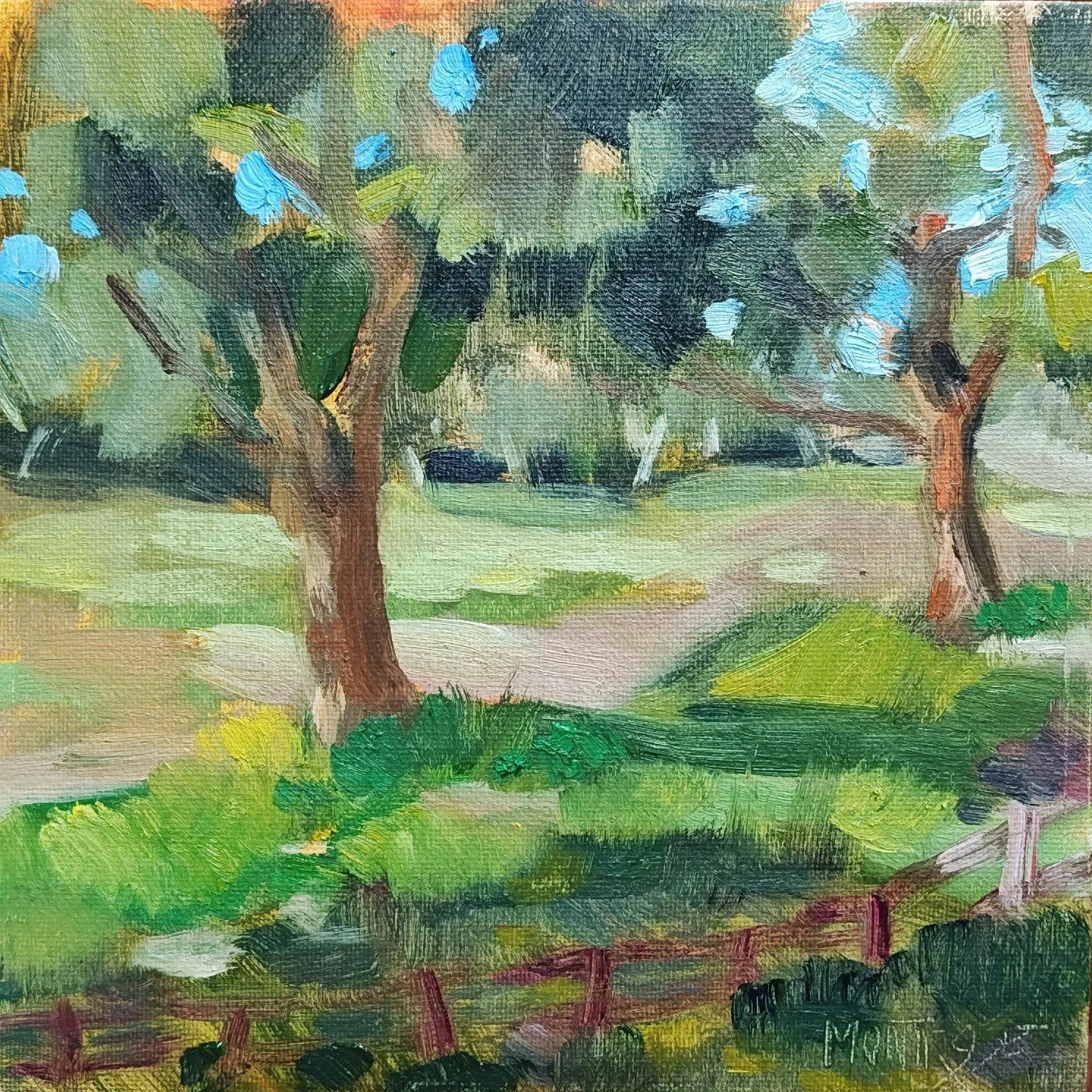 I love exploring San Diego trails!
.
Fortuitous Turn
Original Oil painting by Michelle Joy Montrose
8x8
Available
.

#gallerywall #originalart #pleinairpainting #outdoorsy #sandiego