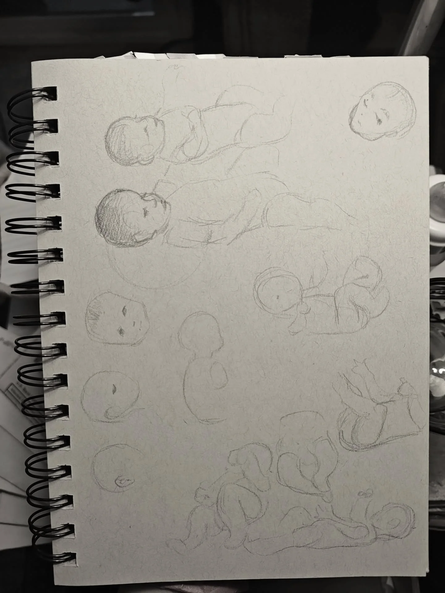 Day 15 #stradaeasel
Still under the weather, so just a little page of baby sketches tonight.