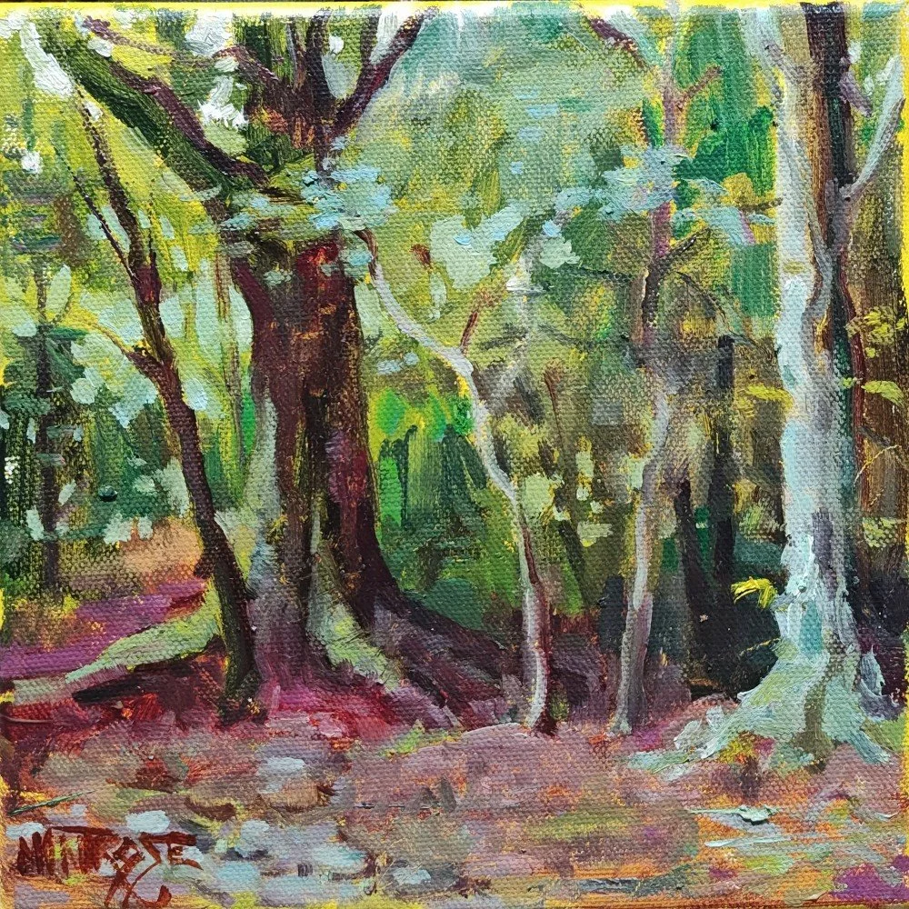 "Somewhere Greener"
8x8
Oil painted Plein Air
.
#smallpainting #gallerywall #greenpainting #forestpainting #impressionistpainting