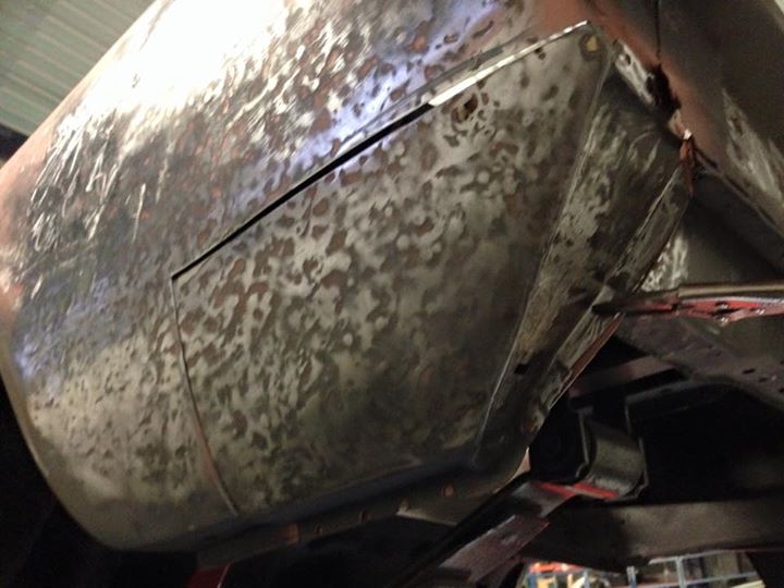 And once it was fixed it was welded back in.
