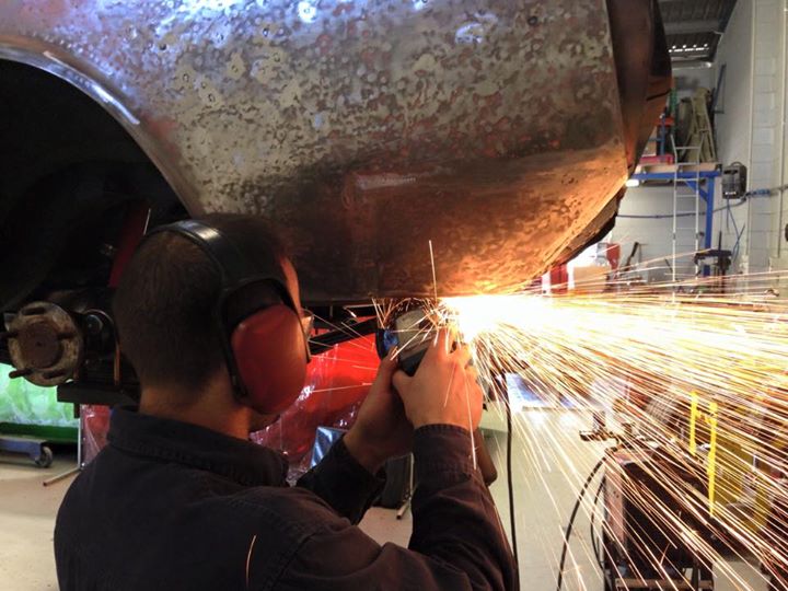 Finishing off the welds.