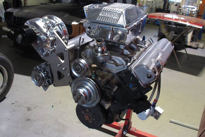 Jackie is fitting a blower on a very cool '62 Phoenix.