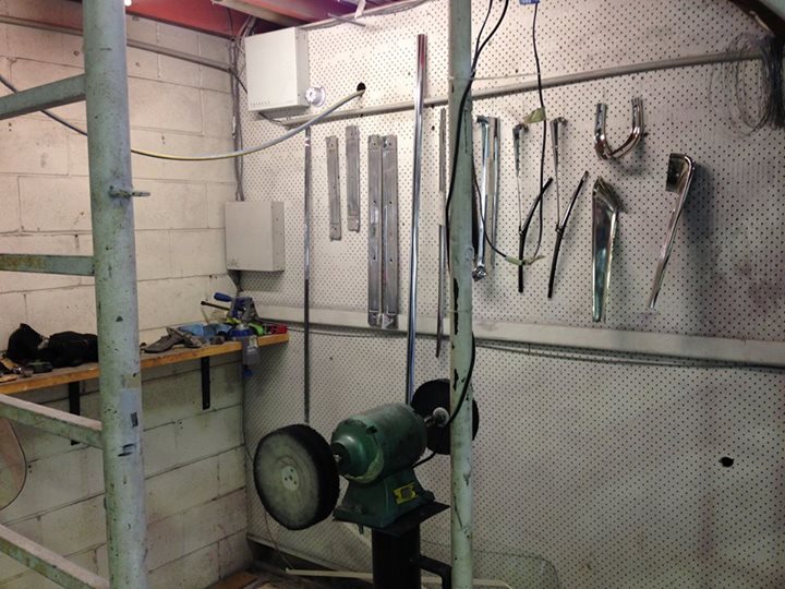 Alex has been busy reconditioning the chrome and stainless steel trim for our ZC Fairlane.