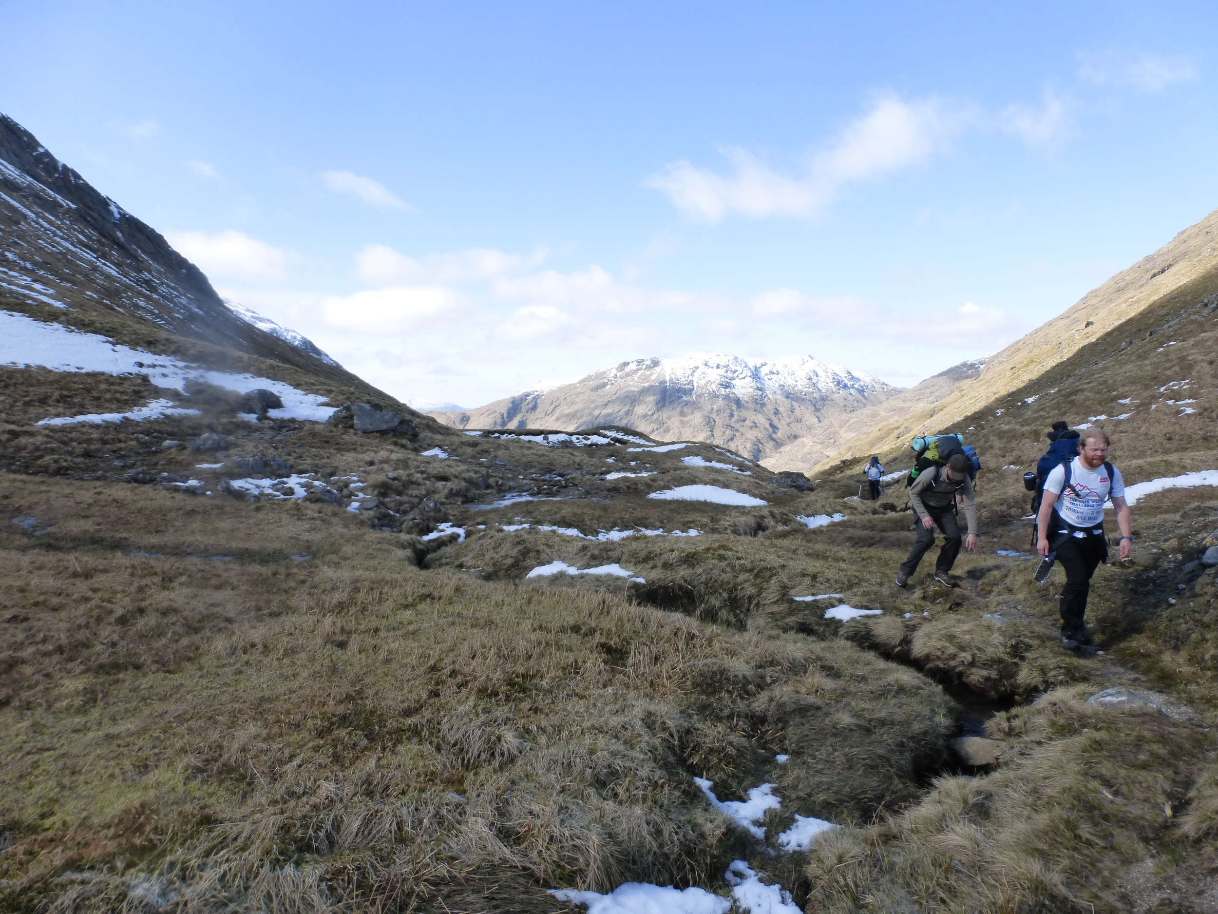 Nearly at the top of the climb along Gleann Cuirnean
