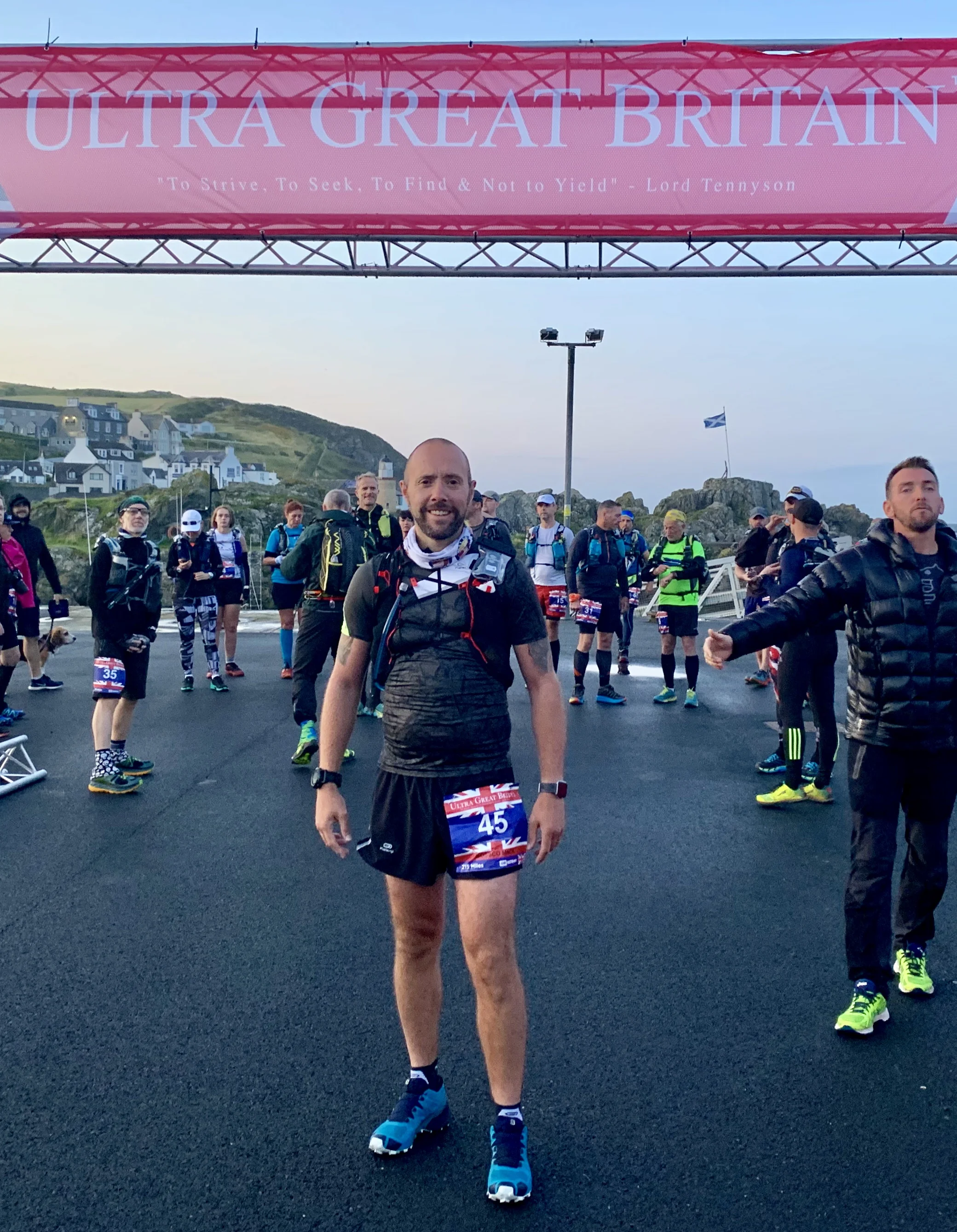 Getting ready for the off at the start line in Portpatrick