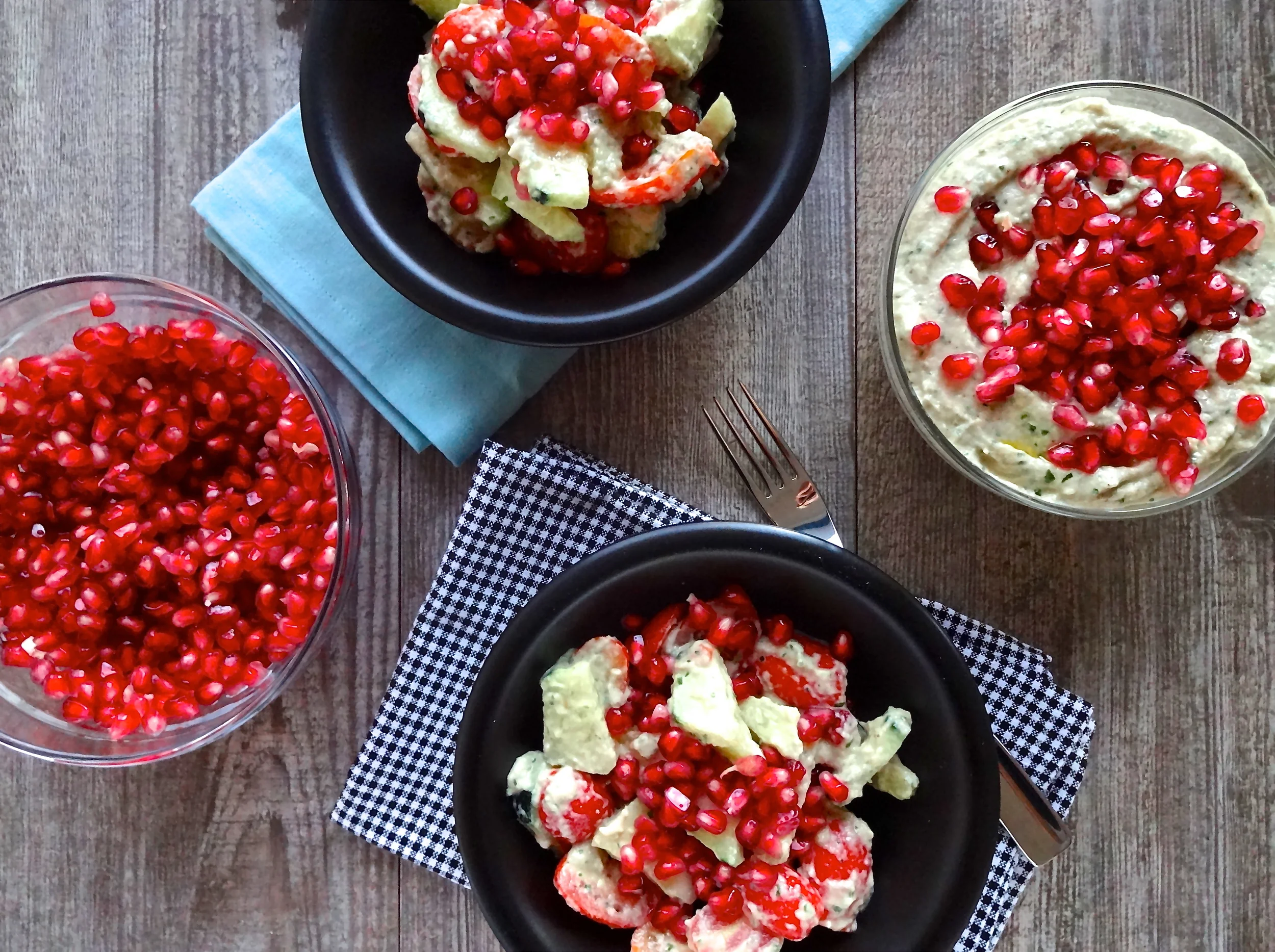 Ottolenghi's Burnt Eggplant w/Tahini & Pomegranate — Veggies & Gin