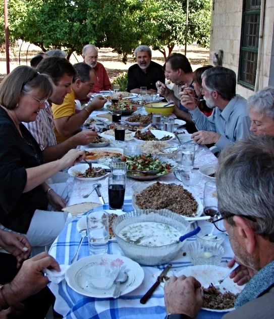 Dining al fresco on Rev. Ma'an's patio