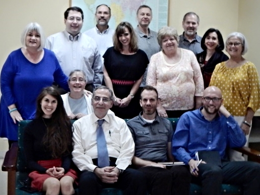 The Outreach Foundation team visits with Dr. George Sabra (bottom row, 2nd from left), President of the Near East School of Theology in Beirut