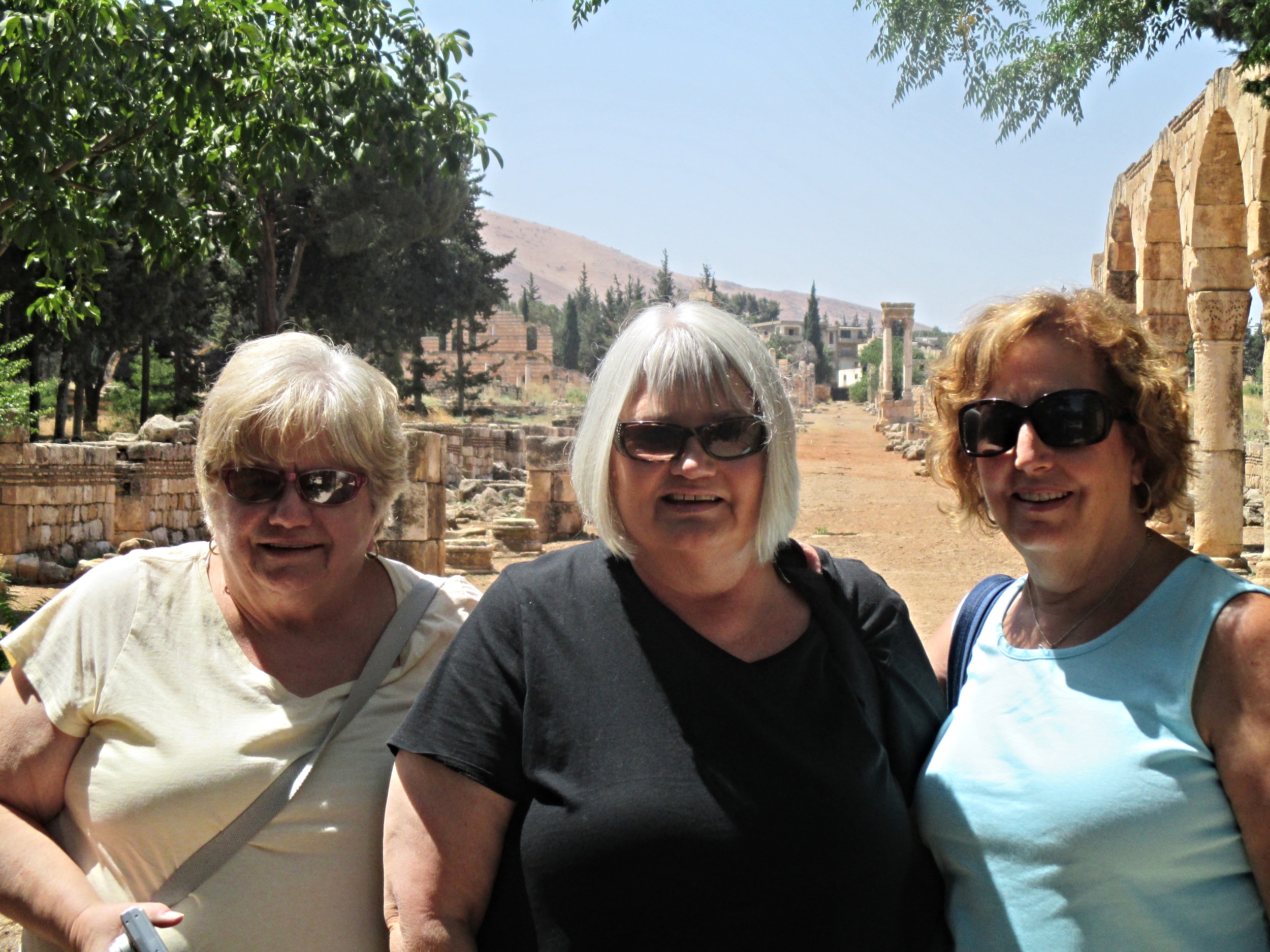 Meryl, Marilyn and Patti on the Cordo in Anjar.