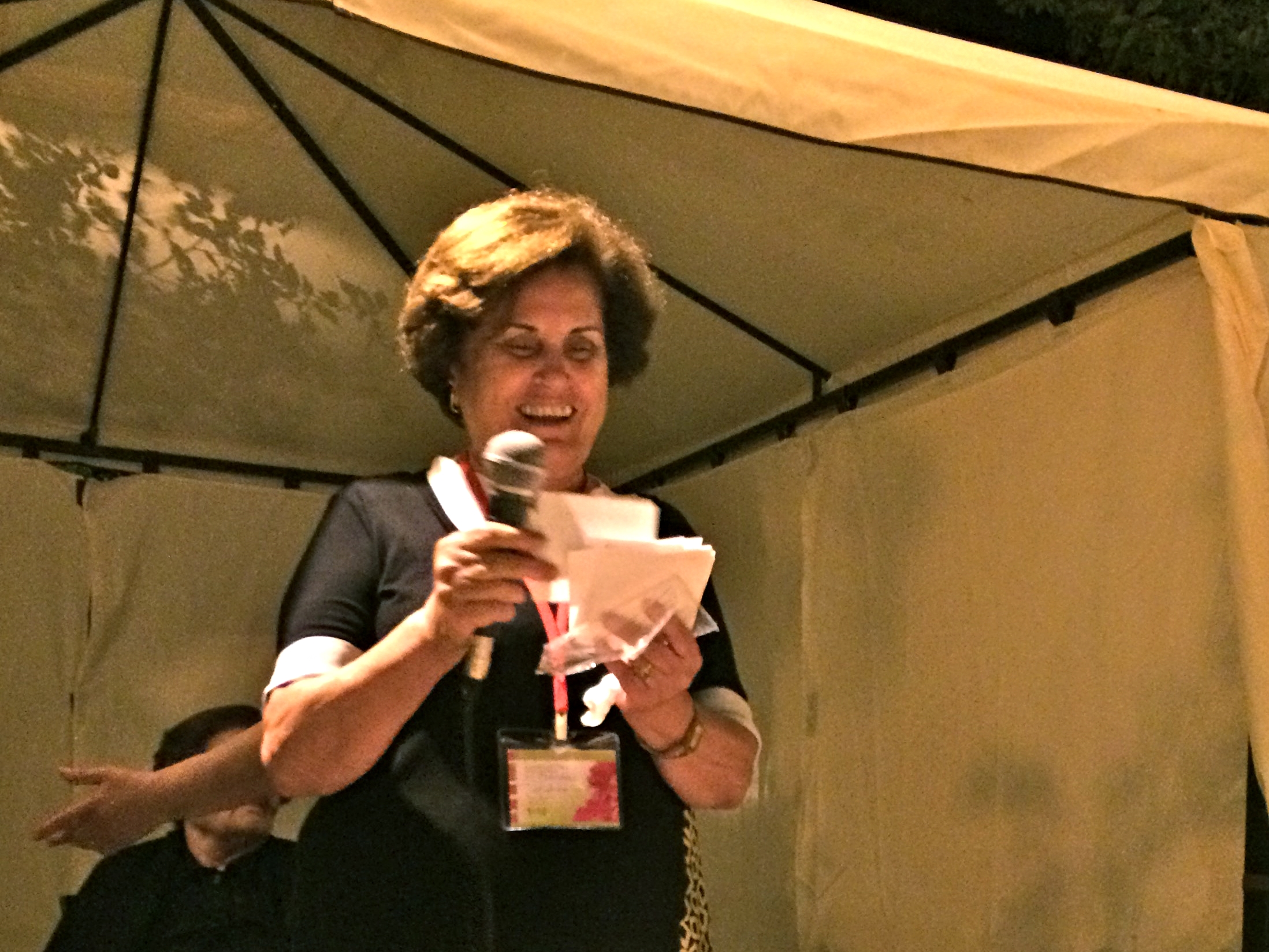 Mouna Awad of Latakia: nurse and caregiver, faithful woman, stand-up comedienne.